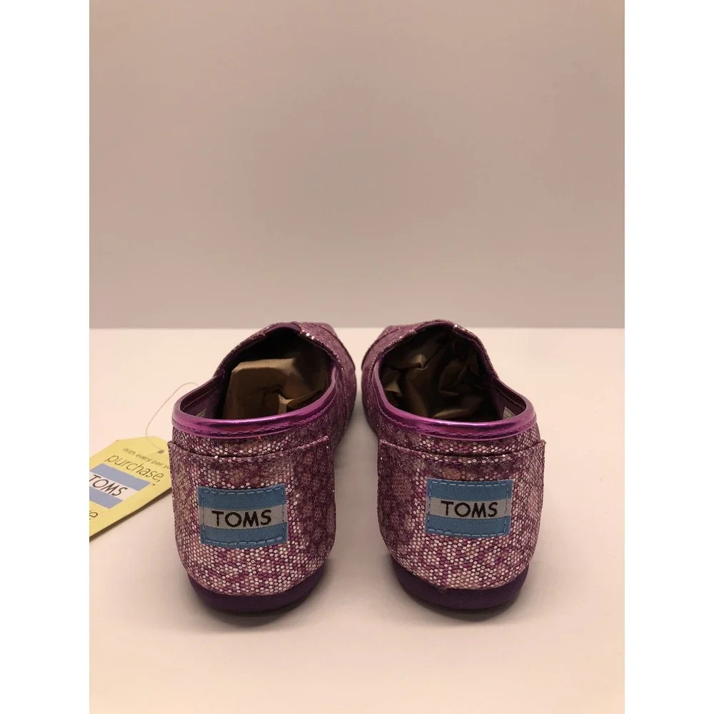 TOMS‎ Women's Pink Moroccan Glitter Slip On Shoes Size Y3